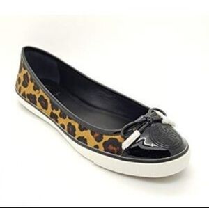 💫 Tory Burch: Ocelot Leopard Hair -  Patent Leather Ballet / Sneakers